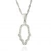 Sterling Silver Cut Out Hamsa outlined with Zircons