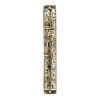 Cylindrical Brass Mezuzah Case Jerusalem Motif