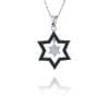 Black Star of David Pendat with Dancing Star of David