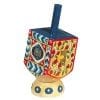 Yair Emanuel Wooden Hanukkah Dreidel with Stand - Oriental Design