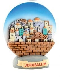 Magnet with Colorful Jerusalem View Free Standing