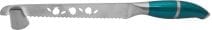 Judaica Shabbat Pomegranate Challah Knife & Stand,Stainless Steel,Turquoise Hand