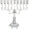 Judaica Hanukkah Menorah Traditional Diamond Design Jewish Israel Gift