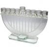 Judaica Hanukkah Menorah Crystal Harp Design Jewish
