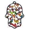 Yair Emanuel Hamsa Colorful Birds & Hearts Wall Hanging