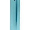 Judaica Aluminum Semi Round Mezuzah Case with Shin Printed in Turquoise