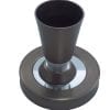 Judaica Shabbat Brown Anodized Aluminum Kiddush Cup with Plate