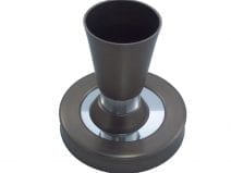Judaica Shabbat Brown Anodized Aluminum Kiddush Cup with Plate