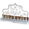 Laser Menorah Hannukah with Pomegranates Colorful Strip and Crystals