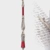 Red and Silver Torah Pointer Yad Lilly Art Jerusalem Theme Judaica