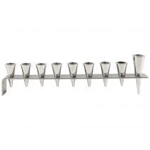 Judaica Hanukkah Yair Emanuel Anodized Aluminum Cones Menorah