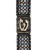 Judaica Mezuzah Case with the letter Shin & Honeycomb Pattern Brass and Enamel