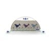 Lily Art Glass Arched Hanukkah Menorah with blue colored birds Judaica