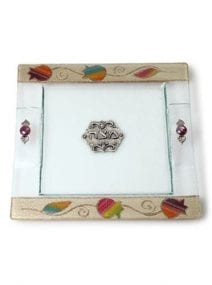  Matzah Plate with Funny Colorful Tulips