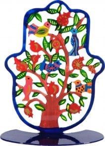 Yair Emanuel Stand Hamsa with Colorful Birds