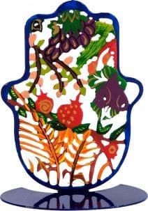 Yair Emanuel Stand Hamsa with the 7 Species Wall Hanging
