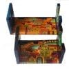 Yair Emanuel Wooden Shofar Stand with Jerusalem Scene