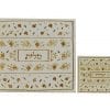 Embroireded Tallit & Tefillin Bag Set Gold Pomegranates 