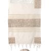Yair Emanuel Tallit Set Hand Full Embroidered Jerusalem in Silver Theme