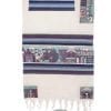 Yair Emanuel Tallit Set Hand Full Embroidered Jerusalem in BlueTheme