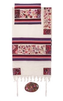 Yair Emanuel Tallit Set Hand Full Embroidered The Matriarchs in Color