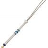 Yair Emanuel Three-Rings Blue Torah Pointer Yad Hand
