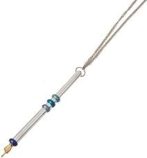 Yair Emanuel Three-Rings Blue Torah Pointer Yad Hand