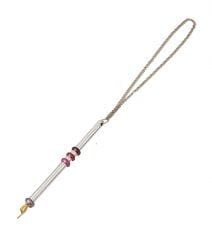 Yair Emanuel Three-Rings Pink Torah Pointer Yad Hand
