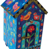 Jewish Charity Tzedakah Box with Birds and Flowers Yair Emanuel