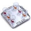 Wine Cup Set in Glass & Stainless Steel Pomegranates