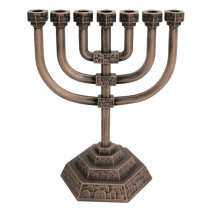 Menorah Roofs of the Holy City in Copper 7"