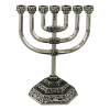 Seven Branch Nickel Jerusalem Menorah