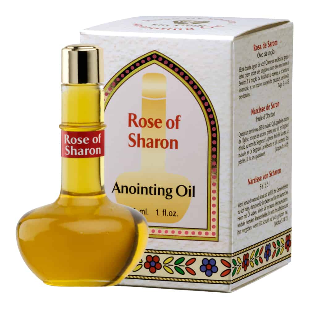 Rose of Sharon Aromatic Prayer Anointing Oil Bible from Holy Land