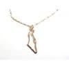 14K Gold Filled Israel Map Necklace
