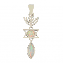 Grafted In Opal Pendant - The Messianic Seal of Jerusalem - Ivory