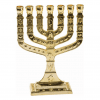 7 Branch 12 Tribes Menorah Plated in Gold