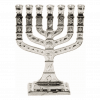 7 Branch 12 Tribes Menorah Plated in Silver