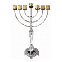 Silver & Gold Tall Menorah – Golden Gate Design