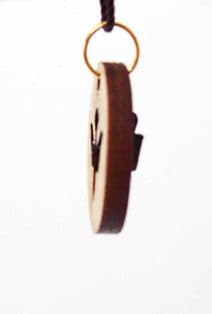 Holy Spirit Necklace Hand Made laser Engraved Olive Wood