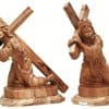 Hand Carved Olive Wood Jesus Christ carrying the Cross