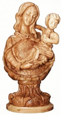 Mary Madonna Bust Holding Baby Jesus