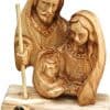 Hand Carved Holy Land Olive Wood Holy Family table Plaque. Holy Land gift