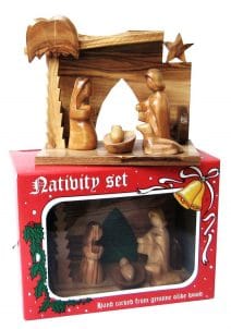  Nativity scene stable with Holy Family