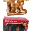 Nativity scene stable with Holy Family