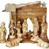 Hand Carved Holy Land Olive Wood Nativity Set 111 Figures 6.3"