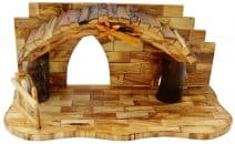 Hand Carved Holy Land Olive Wood Stable