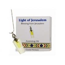 Light of Jerusalem Anointing Oil in a Crystal Bottle Pendant