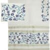 Embroidered Blue Pomegranates Tallit Set