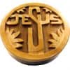 Hand Carved Olive Wood Paper Weight Jesus Engraved Israel Gift