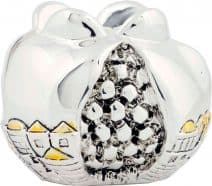 Card Holder Pomegranate Jerusalem Design in Silver and Gold